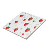 かわいい夏のイチゴと花 タイル (側面)