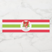 かわいい夏のイチゴパーソナライズされた ペットボトルラベル (シングルラベル)