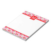 かわいい夏のイチゴ一文字 ノートパッド (回転)