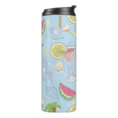 かわいい夏のイラストレーションにスイカが入った模様。  タンブラー (回転左)