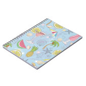 かわいい夏のイラストレーションにスイカが入った模様。 ノートブック (左側)