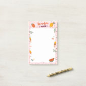 かわいい夏のイラスト アイスクリーム フルーツ ポストイット (デスク上)