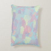 かわいい夏のカラフルパステルブラッシュストローク アクセントクッション (裏面(縦))