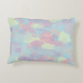 かわいい夏のカラフルパステルブラッシュストローク アクセントクッション (裏面)