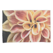 かわいい夏のダリア花(フローラアート)ピローケース 枕カバー (正面右)