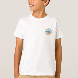 かわいい夏のビーチキャットのオーダーメイドハードカバー Tシャツ