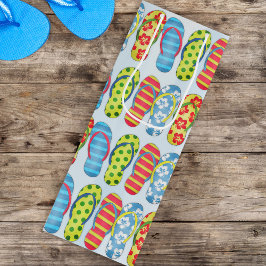 かわいい夏のビーチサンダルパターカスタムン ワインギフトバッグ