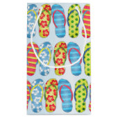 かわいい夏のビーチサンダルパターン スモールペーパーバッグ (裏面)