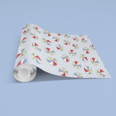 かわいい夏のビーチボールおもしろいパターン ラッピングペーパー