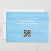 かわいい夏のビーチ湖の海ガーリーパーティーQRコード 招待状 (裏面)