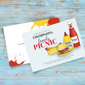 かわいい夏のピクニックBBQおもしろいQRコードソーシャルメディア 招待状