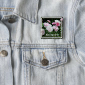 かわいい夏のピンクのバラの花の名前ピンバッジ 缶バッジ (インサイチュ)