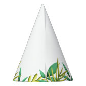 かわいい夏のピンクのフラミンゴ熱帯 パーティーハット (裏面)