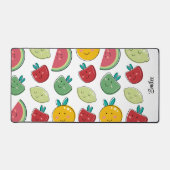 かわいい夏のフルーツパターン デスクマット (正面)