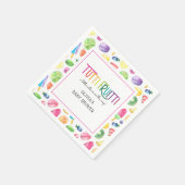 かわいい夏のフルーツフティフルーティフルーティベビーシャワー スタンダードカクテルナプキン (角)