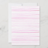 かわいい夏のフローラ水彩画 招待状 (裏面)