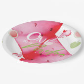 かわいい夏のメロンを作る ペーパープレート (アングル)