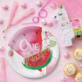 かわいい夏のメロンを作る ペーパープレート (パーティー)