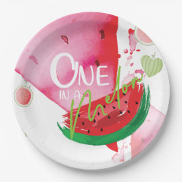 かわいい夏のメロンを作る ペーパープレート