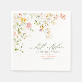 かわいい夏のワイルドフラワーベビーシャワー スタンダードカクテルナプキン