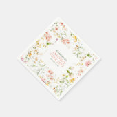 かわいい夏のワイルドフラワー任意のイベント スタンダードカクテルナプキン (角)