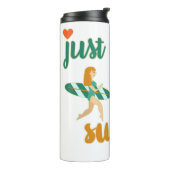 かわいい夏の引用文サーフィンが大好きな女の子 タンブラー (回転左)