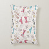 かわいい夏の抽象芸術パターン アクセントクッション (裏面(縦))