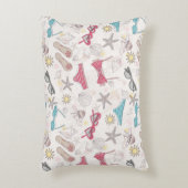 かわいい夏の抽象芸術パターン アクセントクッション (正面(垂直))