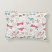 かわいい夏の抽象芸術パターン アクセントクッション (裏面)