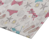 かわいい夏の抽象芸術パターン カッティングボード (角)