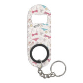 かわいい夏の抽象芸術パターン キーホルダー栓抜き (裏面)