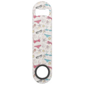 かわいい夏の抽象芸術パターン スピード栓抜き (裏面)