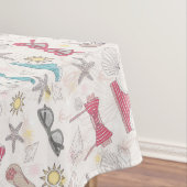 かわいい夏の抽象芸術パターン テーブルクロス (インサイチュ)