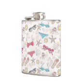 かわいい夏の抽象芸術パターン フラスク (左)