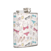 かわいい夏の抽象芸術パターン フラスク (右)