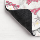 かわいい夏の抽象芸術パターン マウスパッド (コーナー)