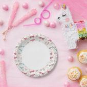 かわいい夏の抽象芸術 ペーパープレート (パーティー)