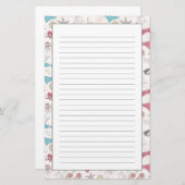 かわいい夏の抽象芸術 便箋 (正面/裏面)