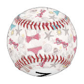 かわいい夏の抽象芸術 野球ボール (裏面)