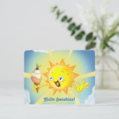 かわいい夏の日曜日のかわいいの郵便はがき ポストカード (スタンド正面)