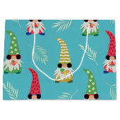 かわいい夏の格言はフルーツ柄 ラージペーパーバッグ (正面)