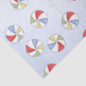 かわいい夏の水彩ビーチ模様 薄葉紙 (詳細)