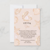 かわいい夏の海小さな真珠の赤ちゃんシャワー サンキューカード (正面)