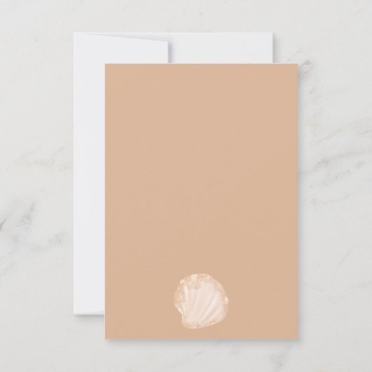 かわいい夏の海小さな真珠の赤ちゃんシャワー サンキューカード (裏面)