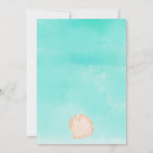 かわいい夏の海小さな真珠の赤ちゃんシャワー 招待状 (裏面)