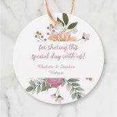 かわいい夏の花ありがとうメッセージカード フェイバータグ (裏面)