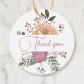 かわいい夏の花ありがとうメッセージカード フェイバータグ (正面)