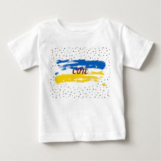 かわいい夏の赤ちゃんホワイト ベビーTシャツ