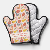 かわいい夏の野菜のパターンを追加カスタム文字 鍋つかみ (正面/裏面)