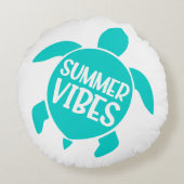 かわいい夏の雰囲気 ラウンドクッション (裏面)